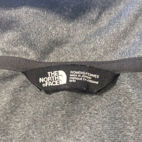THE NORTH FACE Running Top Track Jacket Gray Mock Neck Quarter Zip Active Medium - Picture 8 of 10